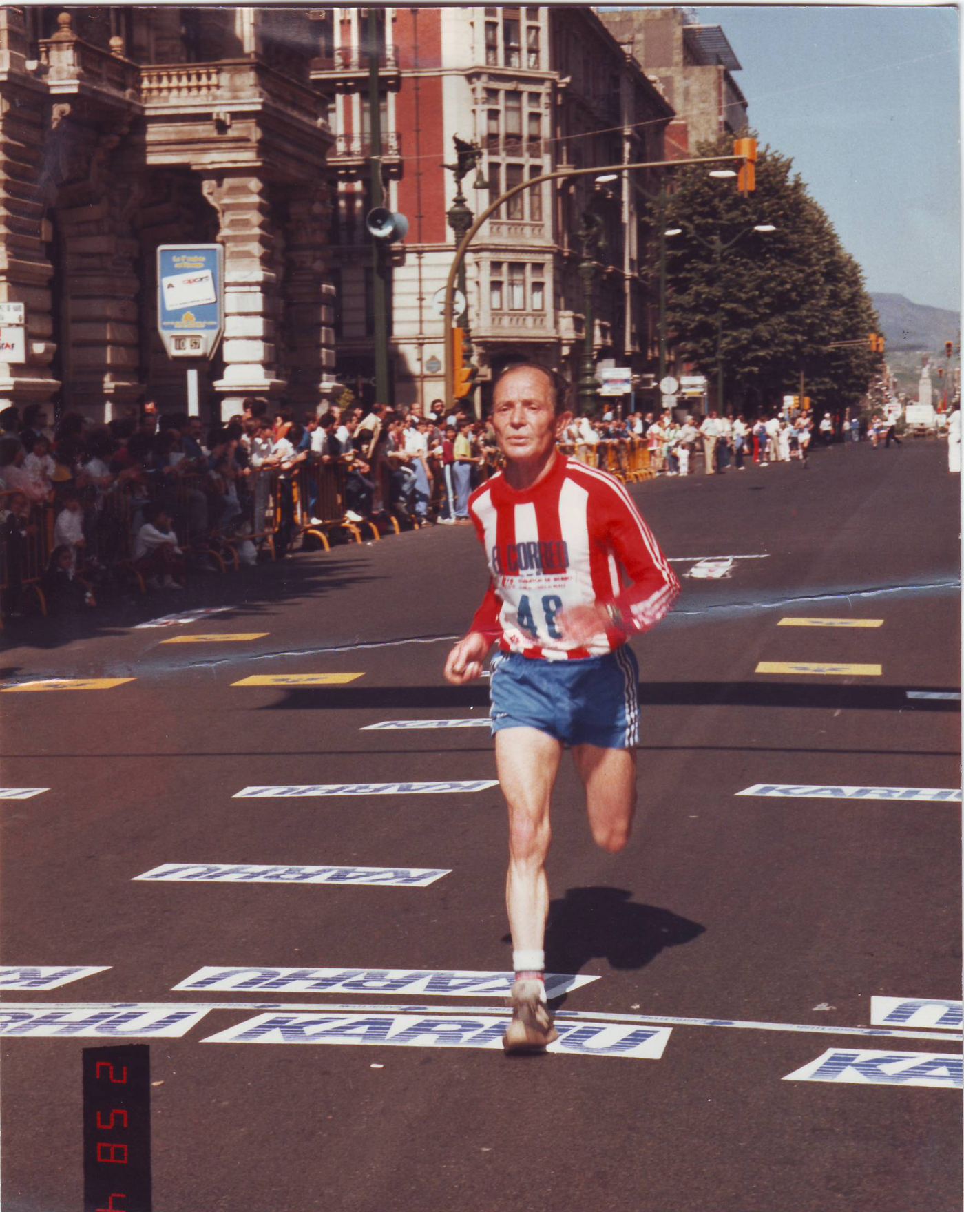 A runner during a race