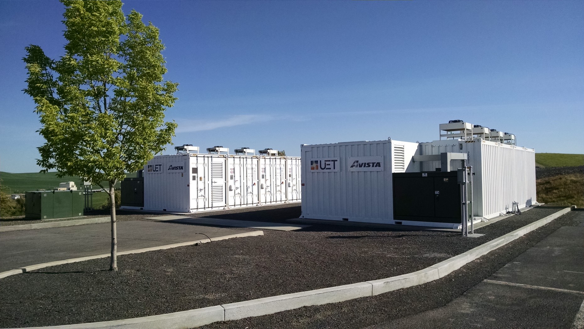 A large battery energy storage installation outdoors